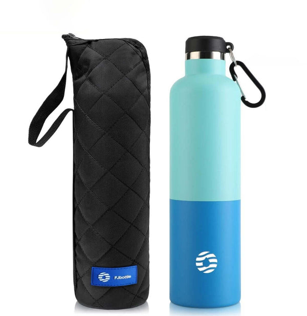 34 oz Stainless Steel Insulated Water Bottle Thermos With Carabiner