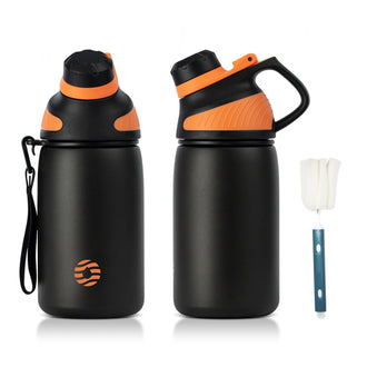 14 oz Stainless Steel Insulated Kids Water Bottle With Spout With Magnetic Lid