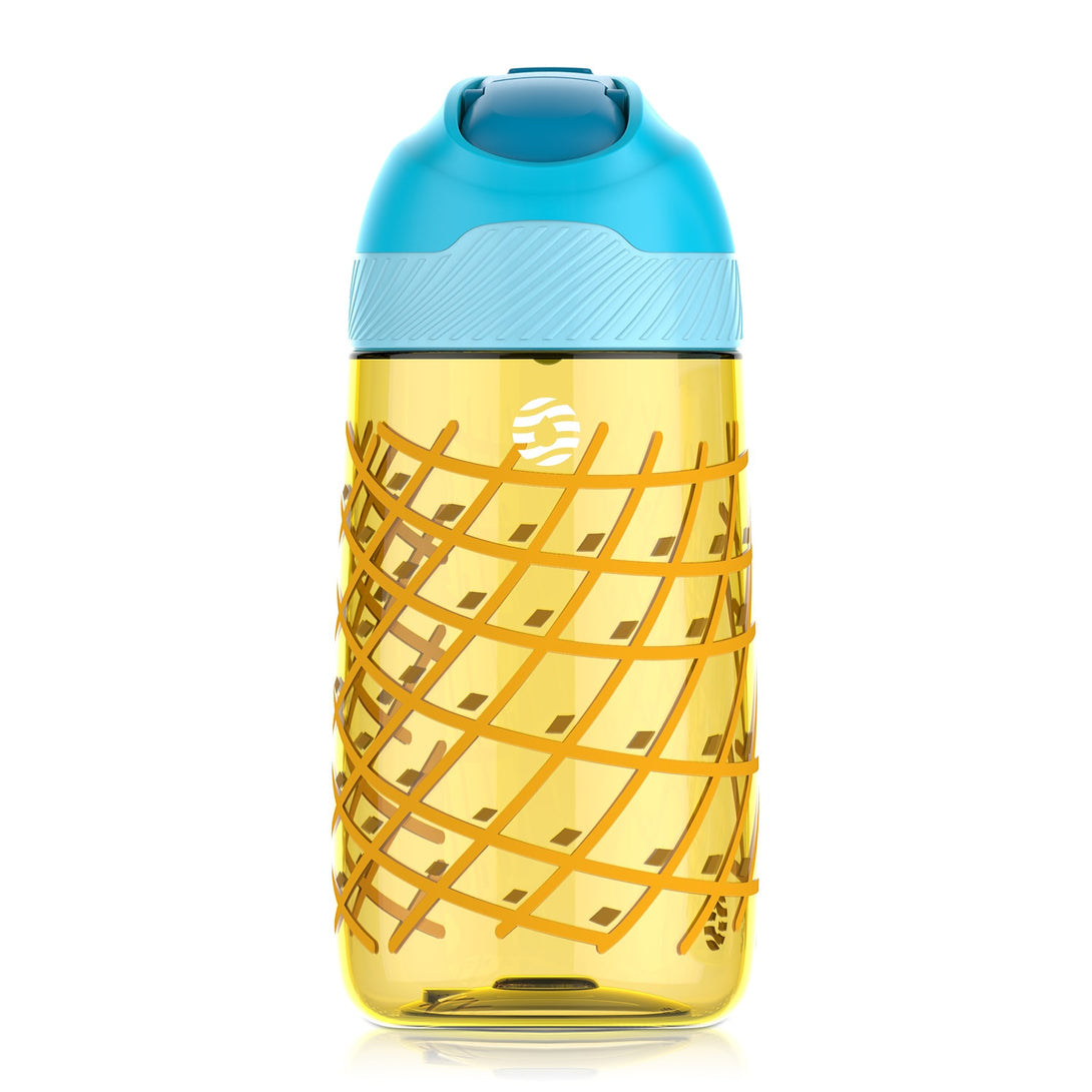 16 oz Kids Plastic Tritan Water Bottle with Straw | FJ Bottle, Yellow