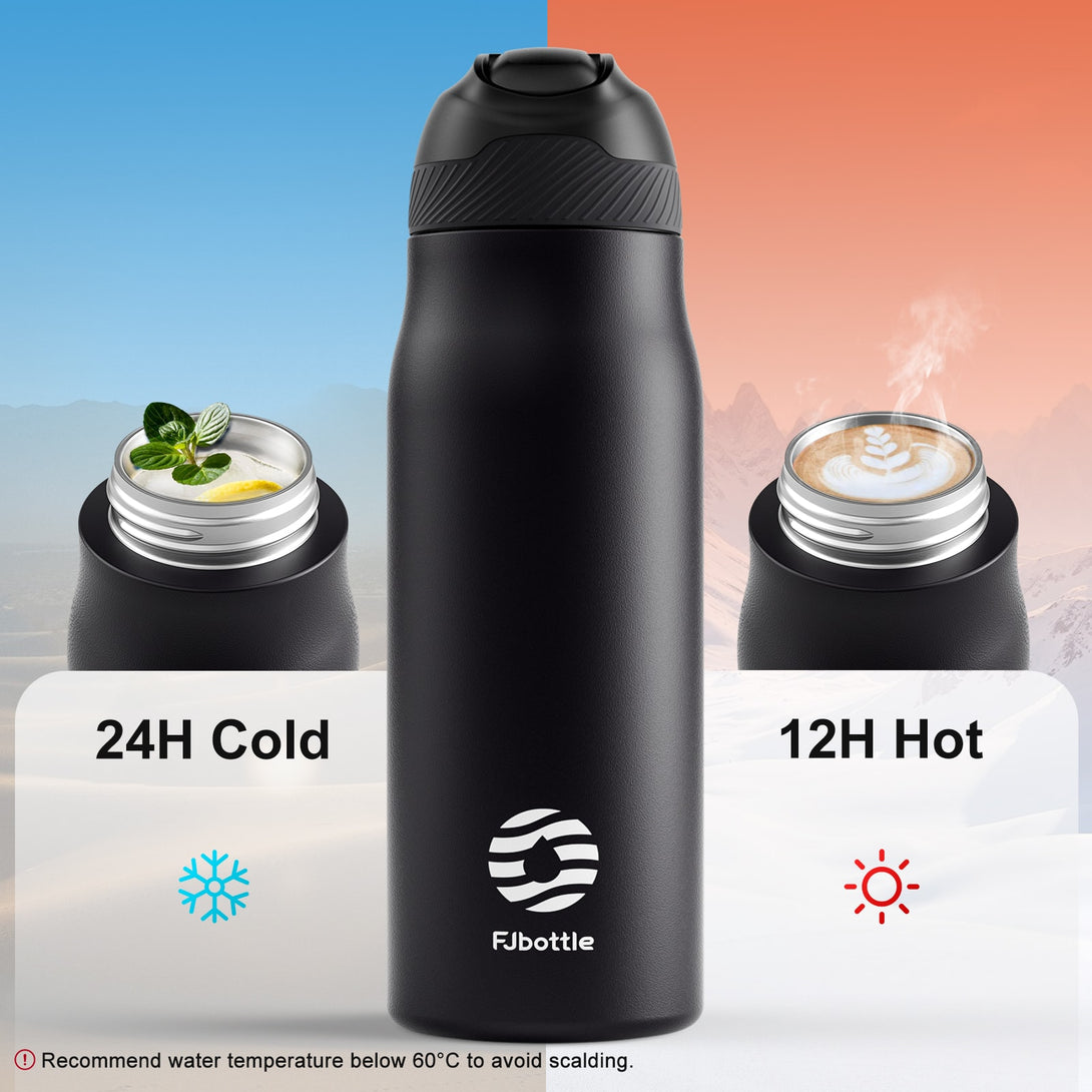 24 oz Stainless Steel Insulated Water Bottle With Straw