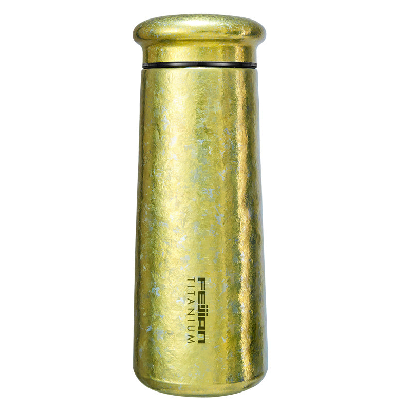 titanium water bottle yellow