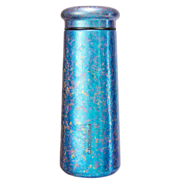 titanium water bottle blue