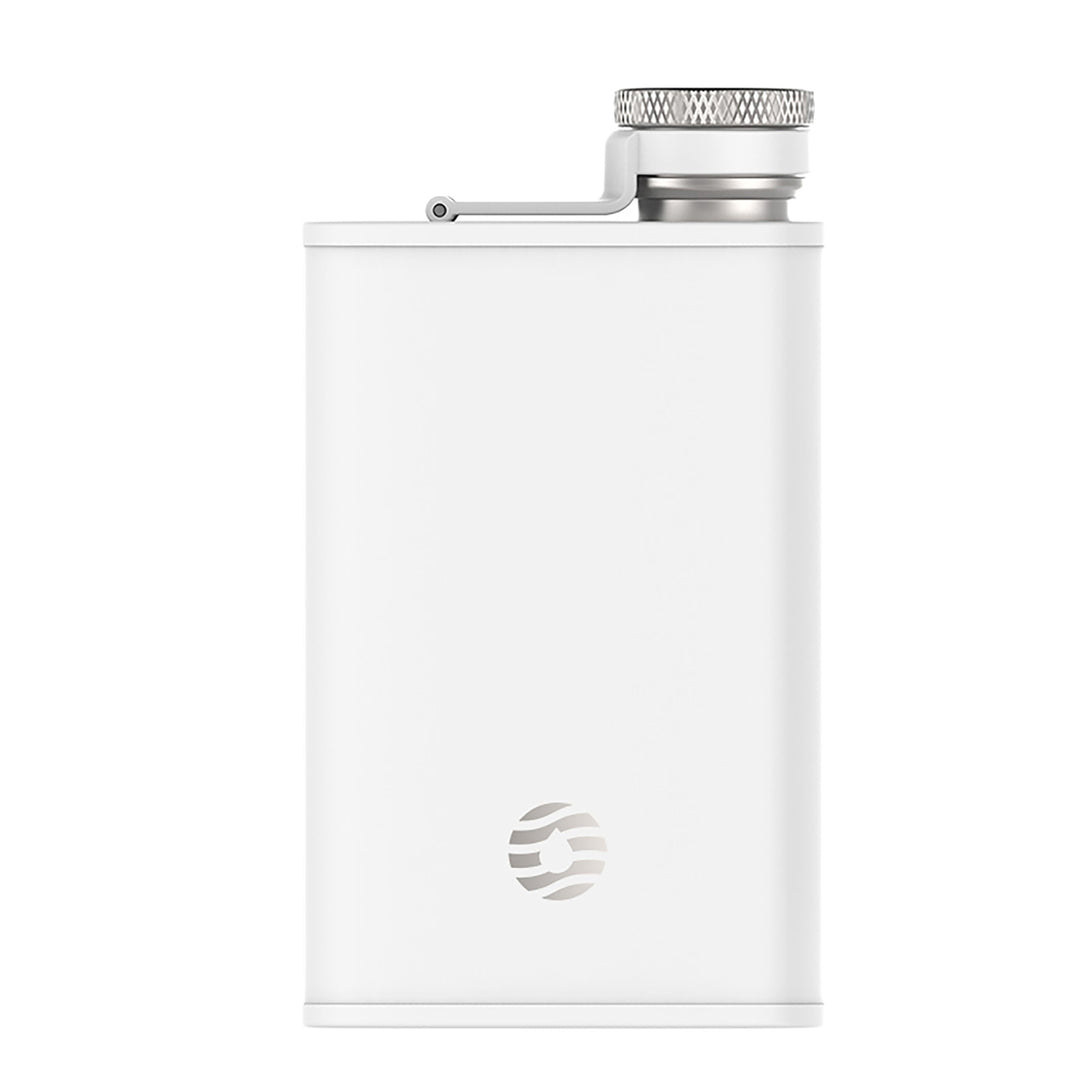 Hip Flask White Stainless Steel 