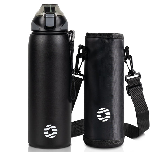 Buy Branded Thermos Bottle Insulated 316 Stainless Steel Water Bottle  Modern Vacuum Flask with Carrying Strap