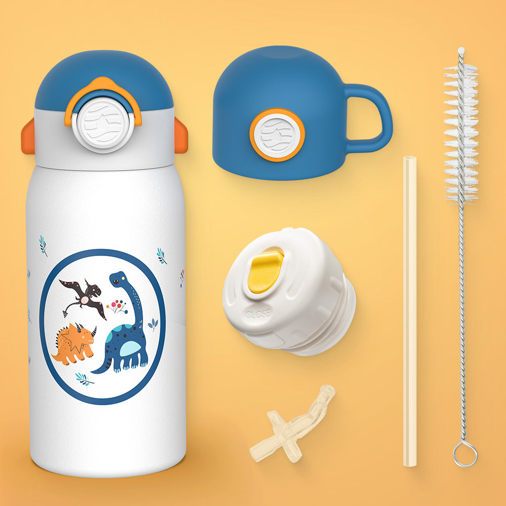 kids water bottle with carrying strap parts