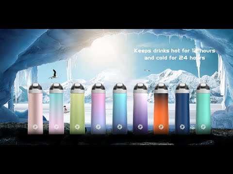 18 oz Stainless Steel Insulated Water Bottle With Straw