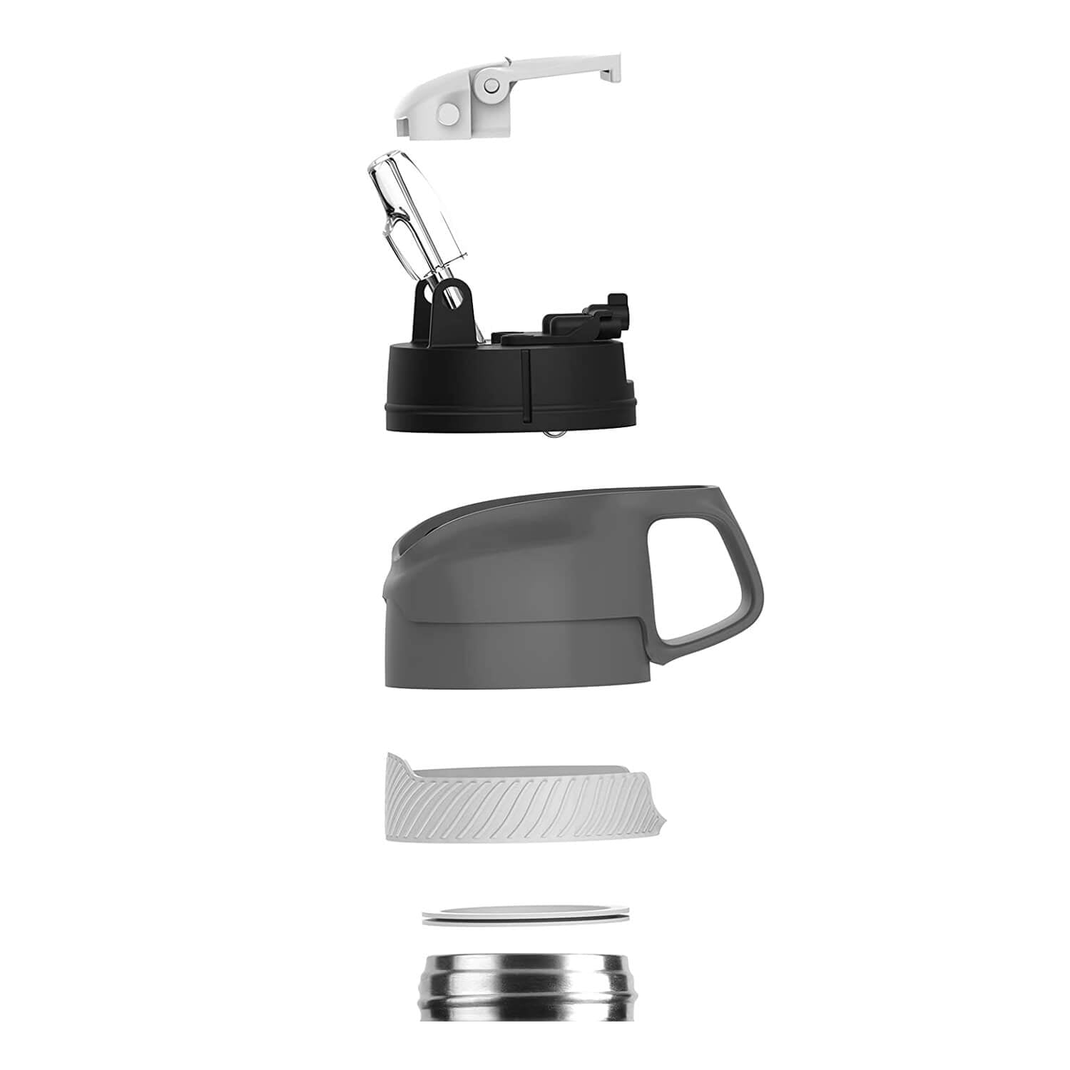 Leakproof Replacement Water Bottle Lid, Grey for FJ Bottles FJBottle