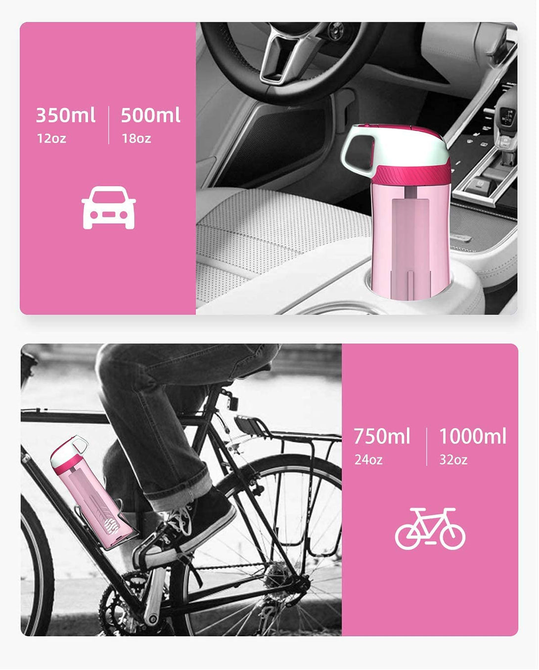 plastic water bottle with straw and filter for bikes