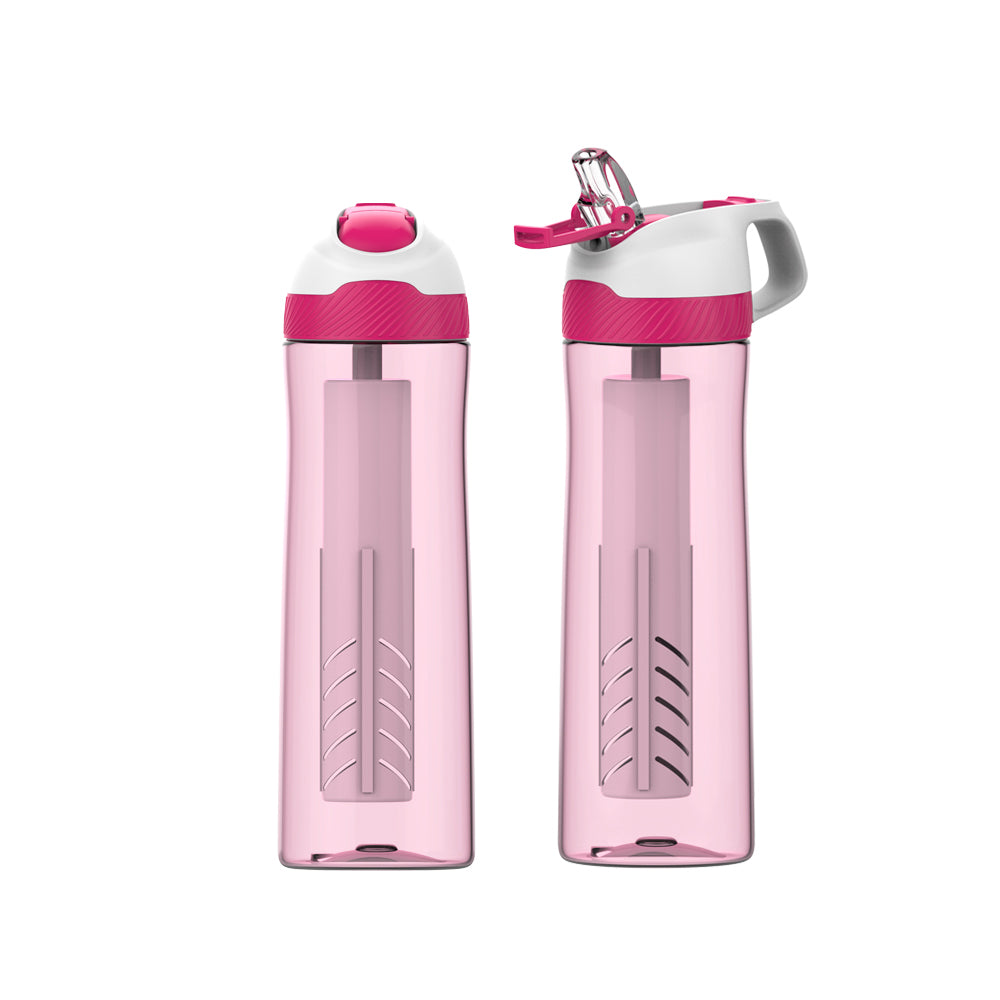 24 oz Double Vacuum Tritan Water Bottle with Filter, Pink