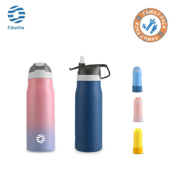 Vacuum Insulated Water Bottles Family Package Pack of 5